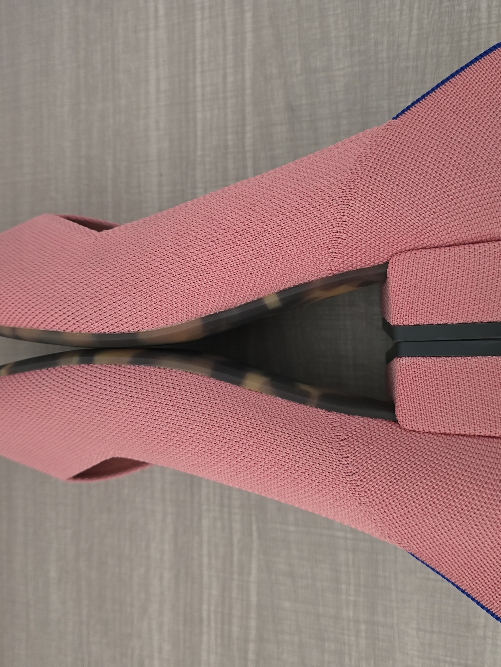 Rothy’s Pink Pointed Toe Low Block Heels Tortoise Sole Size 8.5 - Picture 7 of 11